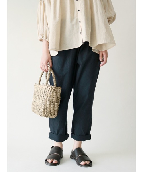 Samansa Mos2(サマンサ モスモス)の「【クールコットン】柄アソートテーパードパンツ(その他パンツ・レディース・カーキ/キナリ/ブラウン/ベージュ/ブラック/チャコール・フリ-)」の3枚目の写真