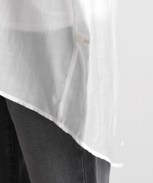 Andemiu（アンデミュウ）の「シアーバルーンシャツ五分袖958350（シャツ/ブラウス・レディース・オフホワイト/ブラック/ベージュ・FREE）」の20枚目の写真