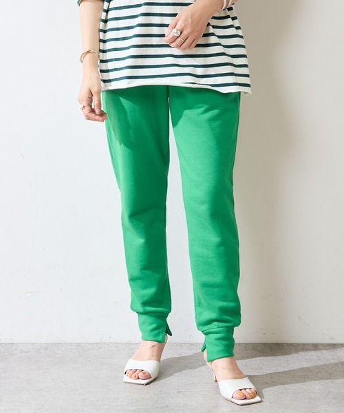 SHENERY（シーナリー）の「裾スリットスウェットパンツ（スウェットパンツ・レディース・オフホワイト/グリーン・FREE）」の7枚目の写真