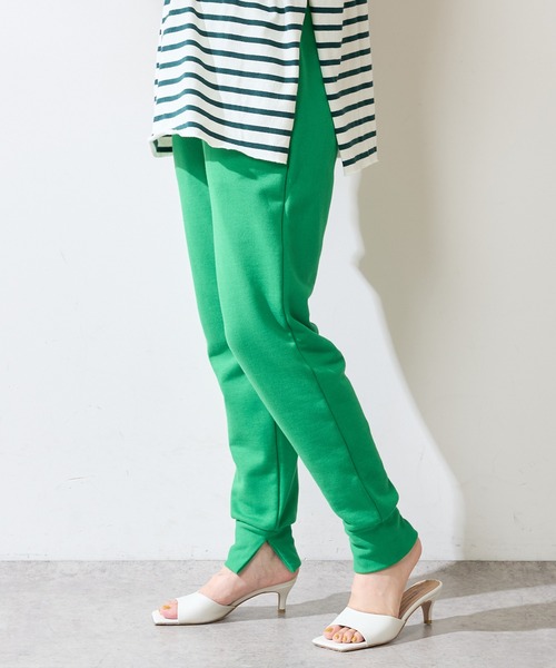 SHENERY（シーナリー）の「裾スリットスウェットパンツ（スウェットパンツ・レディース・オフホワイト/グリーン・FREE）」の10枚目の写真