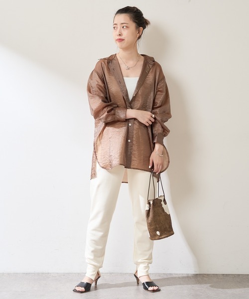 SHENERY（シーナリー）の「裾スリットスウェットパンツ（スウェットパンツ・レディース・オフホワイト/グリーン・FREE）」の14枚目の写真