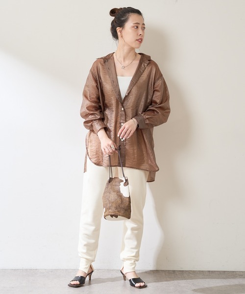 SHENERY（シーナリー）の「裾スリットスウェットパンツ（スウェットパンツ・レディース・オフホワイト/グリーン・FREE）」の15枚目の写真