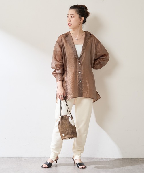 SHENERY（シーナリー）の「裾スリットスウェットパンツ（スウェットパンツ・レディース・オフホワイト/グリーン・FREE）」の16枚目の写真