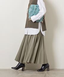 UNITED ARROWS | ＜UNITED ARROWS＞フェイクレザー プリーツスカート W(スカート)
