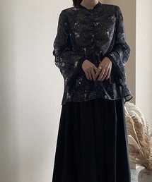 NICOLE CLUB | 【NICOLE CLUB】ニュアンスストーン柄ギャザーブラウス(シャツ/ブラウス)