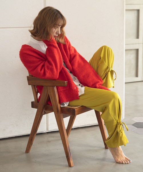 rectangle（レクタングル）の「2WAYセミフレアカラーパンツ（スラックス・レディース・レッド/グリーン/ブルー・LARGE/MEDIUM）」の5枚目の写真