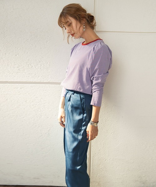 rectangle（レクタングル）の「2WAYセミフレアカラーパンツ（スラックス・レディース・レッド/グリーン/ブルー・LARGE/MEDIUM）」の6枚目の写真