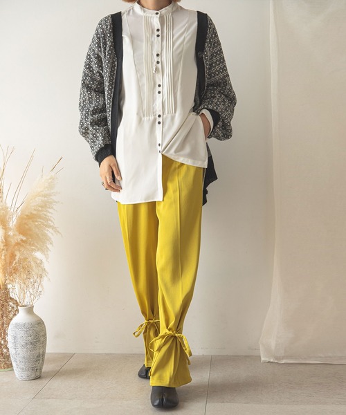 rectangle（レクタングル）の「2WAYセミフレアカラーパンツ（スラックス・レディース・レッド/グリーン/ブルー・LARGE/MEDIUM）」の8枚目の写真