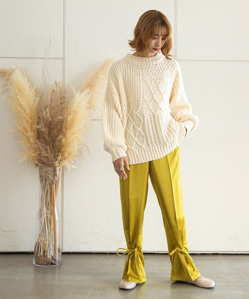 rectangle（レクタングル）の「2WAYセミフレアカラーパンツ（スラックス・レディース・レッド/グリーン/ブルー・LARGE/MEDIUM）」の16枚目の写真