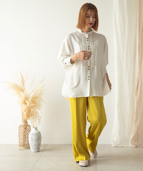 rectangle（レクタングル）の「2WAYセミフレアカラーパンツ（スラックス・レディース・レッド/グリーン/ブルー・LARGE/MEDIUM）」の19枚目の写真