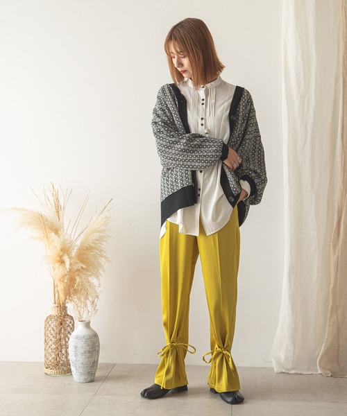 rectangle（レクタングル）の「2WAYセミフレアカラーパンツ（スラックス・レディース・レッド/グリーン/ブルー・LARGE/MEDIUM）」の22枚目の写真