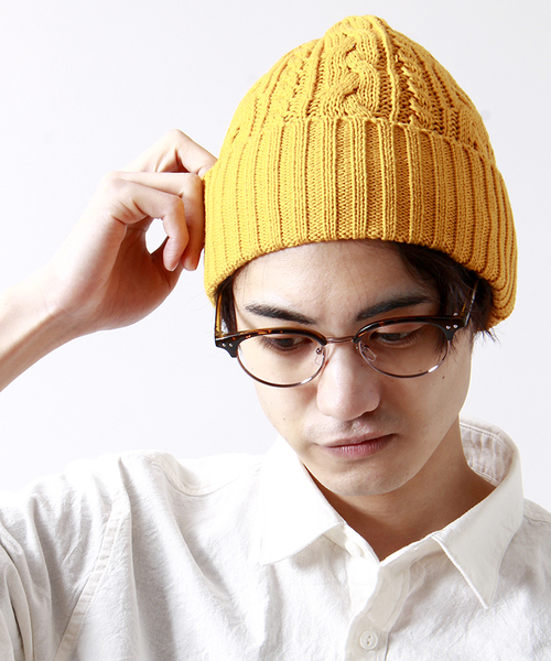 WEGO(ウィゴー)の「WEGO/ケーブルニットキャップ(ニットキャップ/ビーニー・メンズ・杢グレー/グリーン/イエロー/ワイン/ネイビー・FREE)」の11枚目の写真