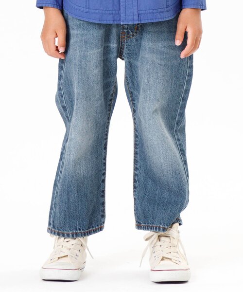 F.O.U（エフオーユー）の「5ポケットスリムテーパードデニム 10分丈（その他パンツ・キッズ・ブラック/ネイビー/ブルー・100/110/120/130/140）」の3枚目の写真