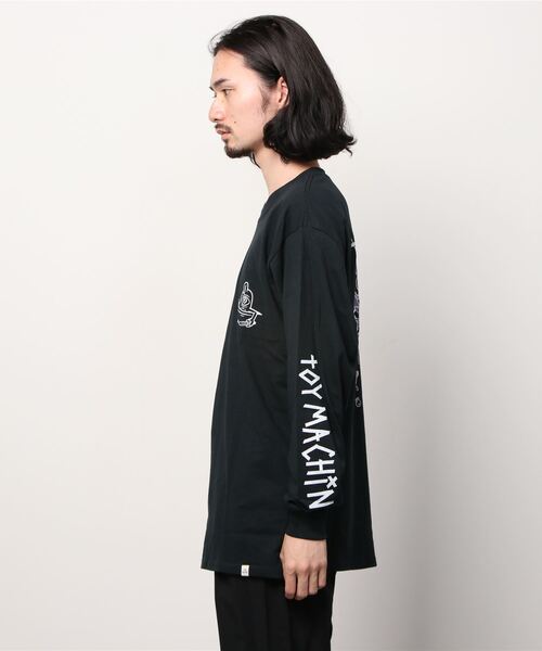 TOY　MACHINE（トイ　マシーン）の「【ムラサスポーツ別注】TOY MACHINE/トイマシーン ビッグシルエット　バックプリントロンT MTMFBLT1（Tシャツ/カットソー・メンズ・グリーン/ホワイト/ブラック・L/M/XL）」の6枚目の写真