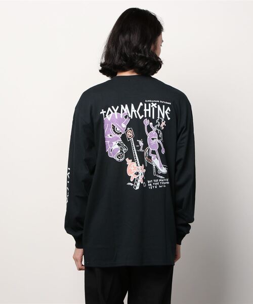 TOY　MACHINE（トイ　マシーン）の「【ムラサスポーツ別注】TOY MACHINE/トイマシーン ビッグシルエット　バックプリントロンT MTMFBLT1（Tシャツ/カットソー・メンズ・グリーン/ホワイト/ブラック・L/M/XL）」の5枚目の写真