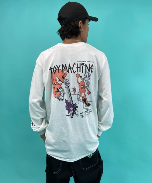 TOY　MACHINE（トイ　マシーン）の「【ムラサスポーツ別注】TOY MACHINE/トイマシーン ビッグシルエット　バックプリントロンT MTMFBLT1（Tシャツ/カットソー・メンズ・グリーン/ホワイト/ブラック・L/M/XL）」の2枚目の写真
