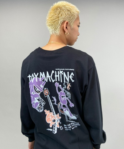 TOY　MACHINE（トイ　マシーン）の「【ムラサスポーツ別注】TOY MACHINE/トイマシーン ビッグシルエット　バックプリントロンT MTMFBLT1（Tシャツ/カットソー・メンズ・グリーン/ホワイト/ブラック・L/M/XL）」の3枚目の写真