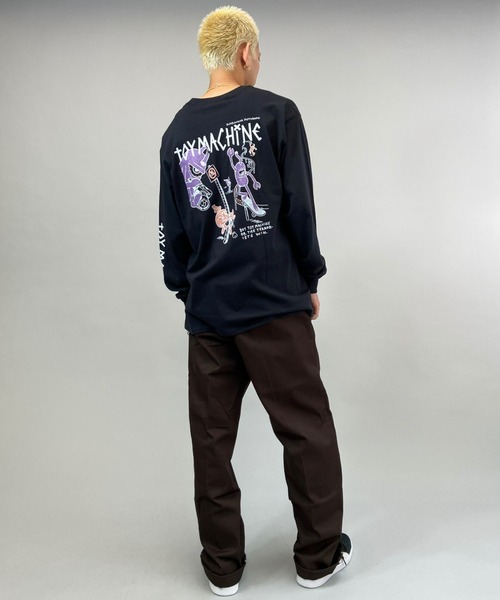 TOY　MACHINE（トイ　マシーン）の「【ムラサスポーツ別注】TOY MACHINE/トイマシーン ビッグシルエット　バックプリントロンT MTMFBLT1（Tシャツ/カットソー・メンズ・グリーン/ホワイト/ブラック・L/M/XL）」の8枚目の写真