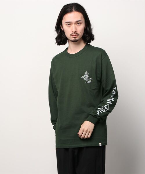 TOY　MACHINE（トイ　マシーン）の「【ムラサスポーツ別注】TOY MACHINE/トイマシーン ビッグシルエット　バックプリントロンT MTMFBLT1（Tシャツ/カットソー・メンズ・グリーン/ホワイト/ブラック・L/M/XL）」の20枚目の写真