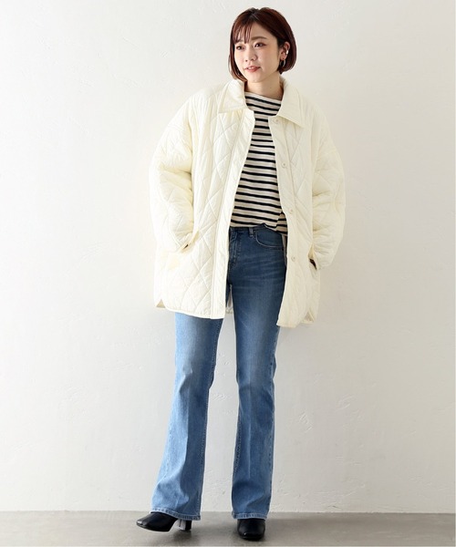 JOINT WORKS（ジョイントワークス）の「J-ボクシーキルティングコート（ブルゾン・レディース・ホワイト/ブラック・FREE）」の14枚目の写真