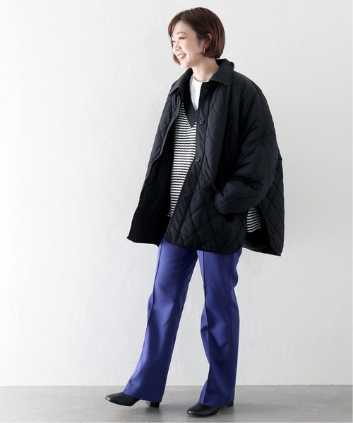 JOINT WORKS（ジョイントワークス）の「J-ボクシーキルティングコート（ブルゾン・レディース・ホワイト/ブラック・FREE）」の3枚目の写真