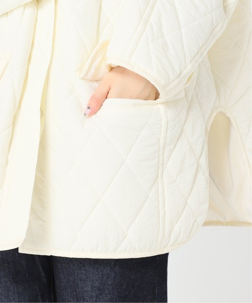 JOINT WORKS（ジョイントワークス）の「J-ボクシーキルティングコート（ブルゾン・レディース・ホワイト/ブラック・FREE）」の6枚目の写真