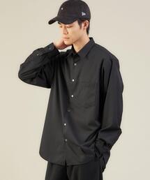 green label relaxing | S140 WSBLビエラ ジャストルーズ 長袖 シャツ -ウォッシャブル・ストレッチ-(シャツ/ブラウス)