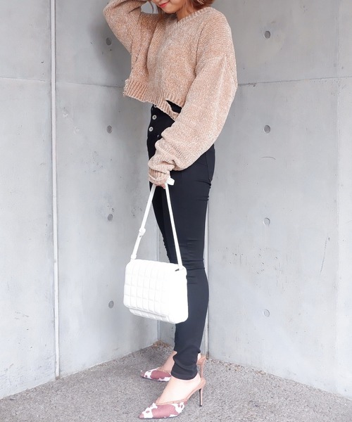 SPIRALGIRL(スパイラルガール)の「ダメージモールニット(ニット/セーター・レディース・ベージュ/カーキ/ブルー・FREE)」の20枚目の写真