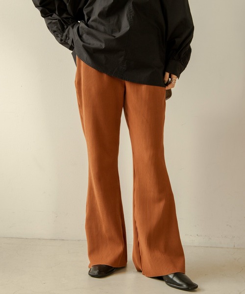 ANGIE（アンジー）の「スウェードタッチリブパンツ（その他パンツ・レディース・ブラック/パープル/ブラウン・FREE）」の3枚目の写真