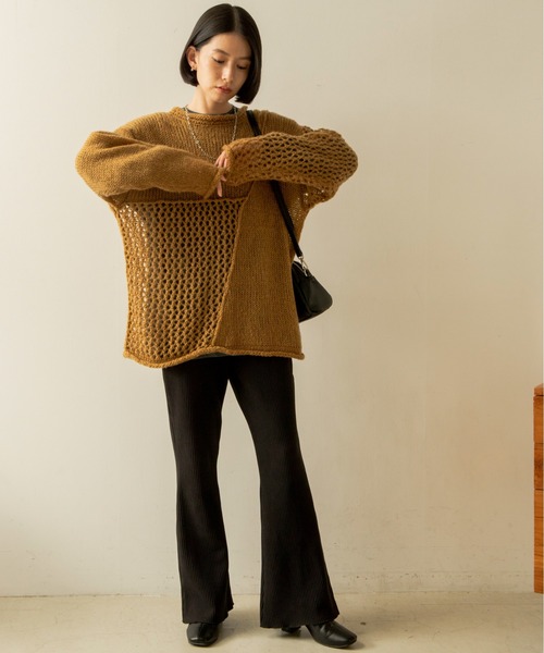 ANGIE（アンジー）の「スウェードタッチリブパンツ（その他パンツ・レディース・ブラック/パープル/ブラウン・FREE）」の9枚目の写真