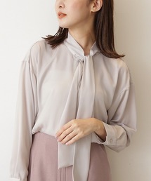 NATURAL BEAUTY BASIC | リボンタイドットブラウス(シャツ/ブラウス)