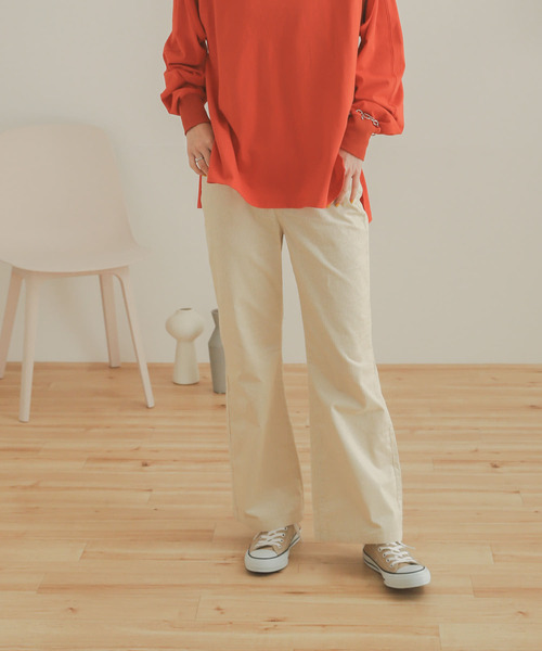 SENSE OF PLACE by URBAN RESEARCH(センスオブプレイスバイアーバンリサーチ)の「コーデュロイフレアパンツ(その他パンツ・レディース・アイボリー/カーキ/ブラウン・MEDIUM/SMALL)」の1枚目の写真
