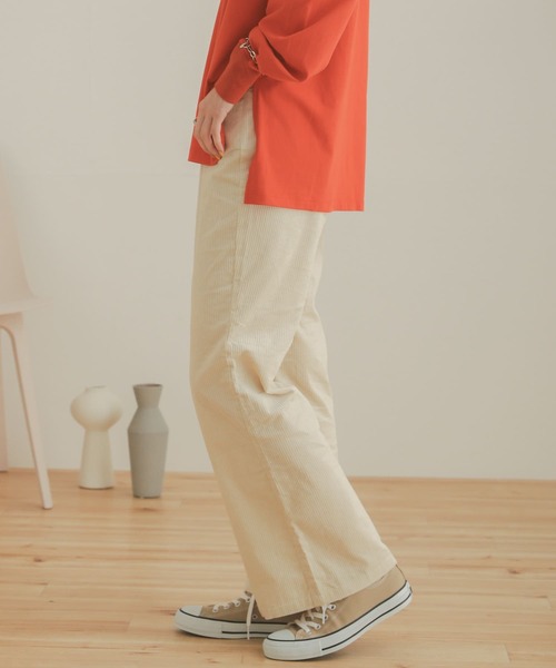SENSE OF PLACE by URBAN RESEARCH(センスオブプレイスバイアーバンリサーチ)の「コーデュロイフレアパンツ(その他パンツ・レディース・アイボリー/カーキ/ブラウン・MEDIUM/SMALL)」の6枚目の写真