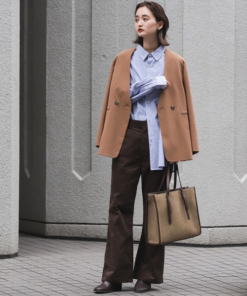 SENSE OF PLACE by URBAN RESEARCH(センスオブプレイスバイアーバンリサーチ)の「コーデュロイフレアパンツ(その他パンツ・レディース・アイボリー/カーキ/ブラウン・MEDIUM/SMALL)」の15枚目の写真