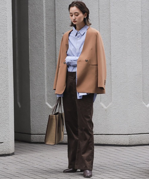 SENSE OF PLACE by URBAN RESEARCH(センスオブプレイスバイアーバンリサーチ)の「コーデュロイフレアパンツ(その他パンツ・レディース・アイボリー/カーキ/ブラウン・MEDIUM/SMALL)」の16枚目の写真