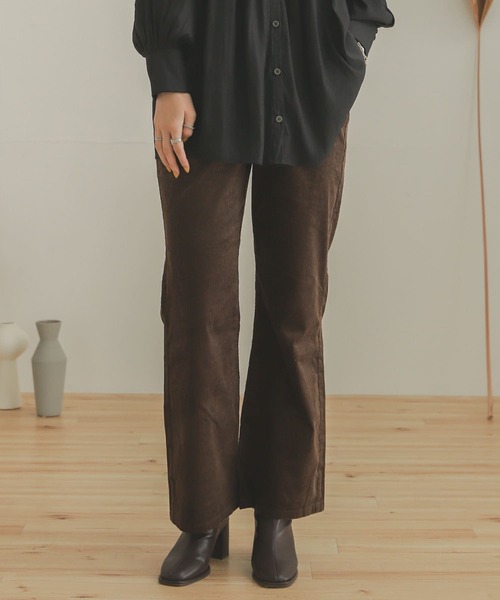 SENSE OF PLACE by URBAN RESEARCH(センスオブプレイスバイアーバンリサーチ)の「コーデュロイフレアパンツ(その他パンツ・レディース・アイボリー/カーキ/ブラウン・MEDIUM/SMALL)」の20枚目の写真