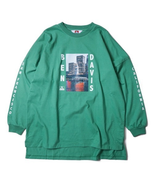 BEN DAVIS(ベンデイビス)の「《BEN DAVIS》LADIES LONG SLEEVE(Tシャツ/カットソー・レディース・ホワイト/チャコールグレー/グリーン・MEDIUM/LARGE)」の9枚目の写真