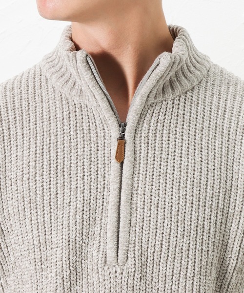 NAVY（ネイビー）の「NAVY ネイビー モールニット 畔ハーフジップセーター（ニット/セーター・メンズ・ネイビー/グレー/ブラック/ブラウン・L/M/XL）」の14枚目の写真