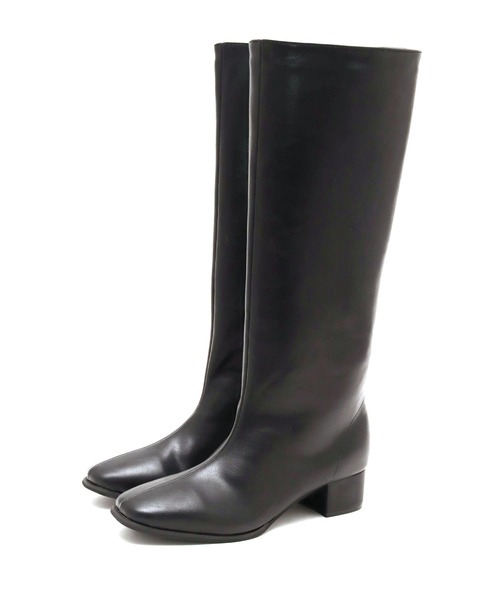 SOROTTO（ソロット）の「スクエアトゥのストレートロングブーツ/ローヒール 疲れない（ブーツ・レディース・ブラック/ダークブラウン/ブラウン/アイボリー・LL/3L/S/M/L）」の6枚目の写真