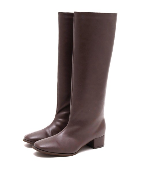 SOROTTO（ソロット）の「スクエアトゥのストレートロングブーツ/ローヒール 疲れない（ブーツ・レディース・ブラック/ダークブラウン/ブラウン/アイボリー・LL/3L/S/M/L）」の7枚目の写真