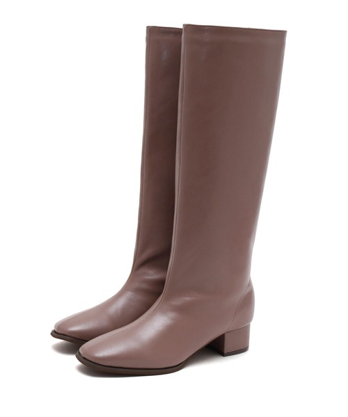 SOROTTO（ソロット）の「スクエアトゥのストレートロングブーツ/ローヒール 疲れない（ブーツ・レディース・ブラック/ダークブラウン/ブラウン/アイボリー・LL/3L/S/M/L）」の8枚目の写真