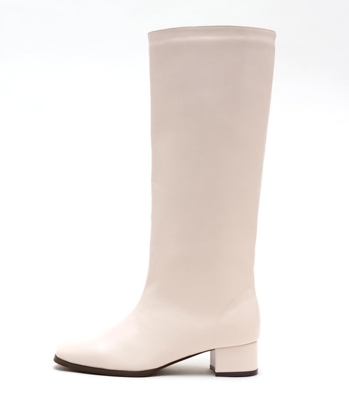 SOROTTO（ソロット）の「スクエアトゥのストレートロングブーツ/ローヒール 疲れない（ブーツ・レディース・ブラック/ダークブラウン/ブラウン/アイボリー・LL/3L/S/M/L）」の9枚目の写真
