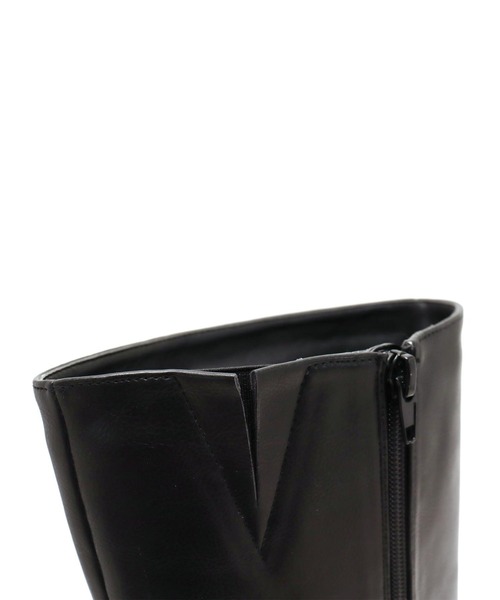 SOROTTO（ソロット）の「スクエアトゥのストレートロングブーツ/ローヒール 疲れない（ブーツ・レディース・ブラック/ダークブラウン/ブラウン/アイボリー・LL/3L/S/M/L）」の17枚目の写真