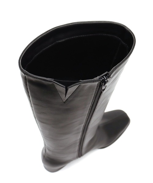 SOROTTO（ソロット）の「スクエアトゥのストレートロングブーツ/ローヒール 疲れない（ブーツ・レディース・ブラック/ダークブラウン/ブラウン/アイボリー・LL/3L/S/M/L）」の18枚目の写真