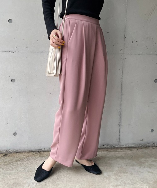 CAPRICIEUX LE'MAGE（カプリシューレマージュ）の「1タックワイドパンツ（その他パンツ・レディース・ピンク/ブラック/ブルー/グリーン系その他・38/36）」の14枚目の写真