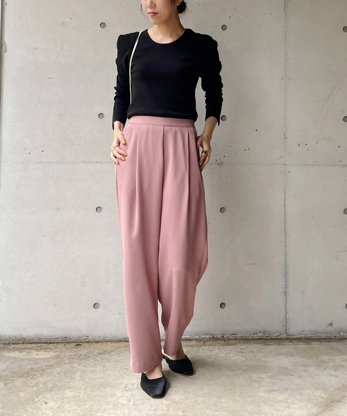 CAPRICIEUX LE'MAGE（カプリシューレマージュ）の「1タックワイドパンツ（その他パンツ・レディース・ピンク/ブラック/ブルー/グリーン系その他・38/36）」の19枚目の写真