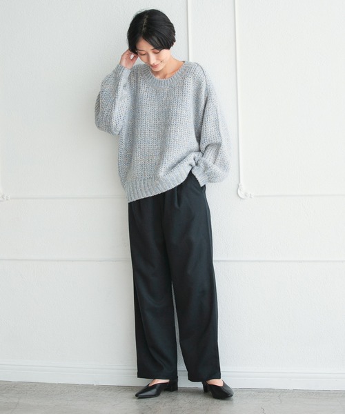 LEPSIM（レプシィム）の「3ゲージMIXカラーニットプルオーバー　236987（ニット/セーター・レディース・パープル/ブルー・FREE）」の15枚目の写真