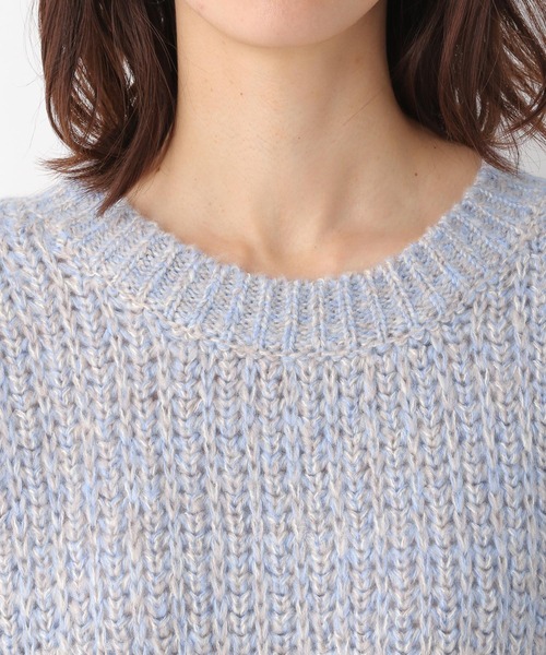 LEPSIM（レプシィム）の「3ゲージMIXカラーニットプルオーバー　236987（ニット/セーター・レディース・パープル/ブルー・FREE）」の10枚目の写真