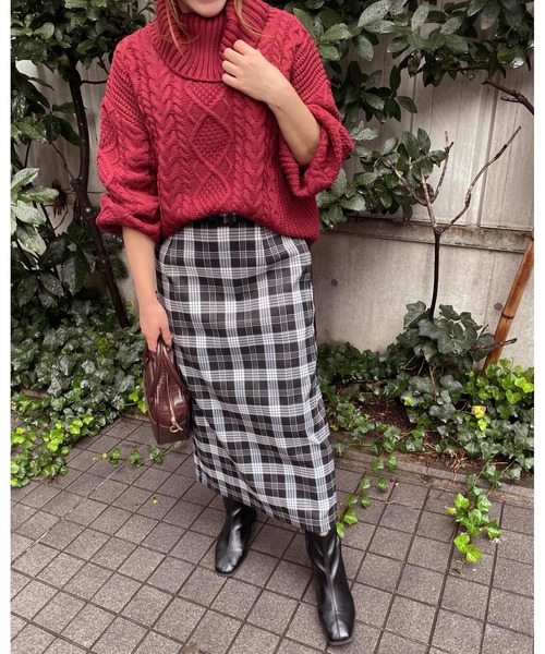 セール】オフタートルケーブルニット（ニット/セーター）｜INGNI