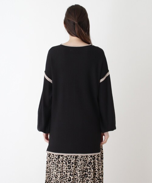 SHOO・LA・RUE（シューラルー）の「◆配色デザインニットプルオーバー（ニット/セーター・レディース・ブラック/ベージュ/ブルー・00）」の7枚目の写真